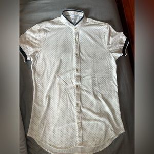 Zara White and Blue Button Down